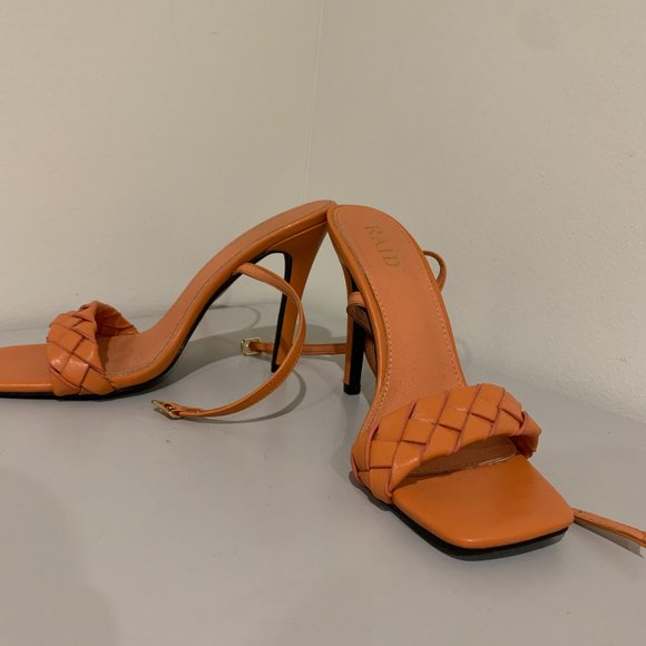 RAID Judy braided heeled sandals in burnt orange - Picture 2 of 9